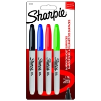 Wilko  Sharpie Permanent Markers Fine Point Assorted Colours 4pk