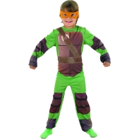 BigW  TMNT Kids Classic Costume With Orange and Blue Mask - Size 6