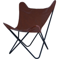 BigW  Kodu PU Leather Butterfly Chair - Brown
