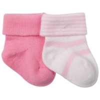 BigW  Underworks Modal Stripe Tot Socks 2 Pack - Pink Stripe