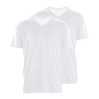 Aldi  Avenue White V-neck T-shirt 2-Pack