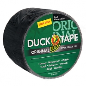 Duck Tape Original Black 50mm x 25m Twin Pack £11.00
