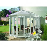 Wickes  Wickes Victorian V1 Glass Roof Full Glass Conservatory - 10 