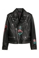 HM   Embroidered biker jacket