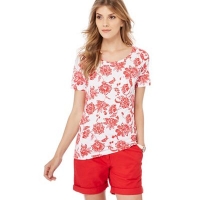 Debenhams  The Collection - White and red floral print t-shirt