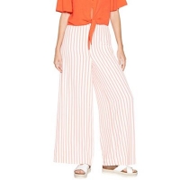 Debenhams  Red Herring - Ivory and orange stripe wide leg trousers