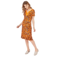 Debenhams  Maine New England - Orange floral print jersey midi dress