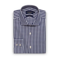 Debenhams  Osborne - Navy large twill gingham regular shirt
