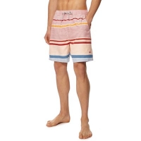 Debenhams  Mantaray - Red stripe print swim shorts