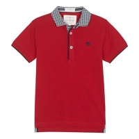 Debenhams  J by Jasper Conran - Boys red gingham collar polo shirt
