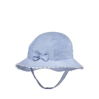 Debenhams  J by Jasper Conran - Baby girls blue chambray rip tape hat