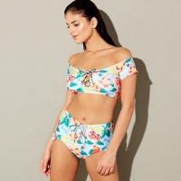 Debenhams  Floozie by Frost French - Multi-coloured rose print crop top