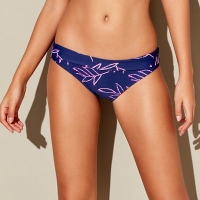 Debenhams  Beach Collection - Navy leaf print bikini bottoms