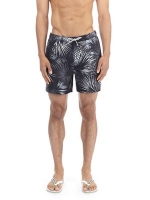 Debenhams  Burton - Monochrome mid length pull on swim shorts