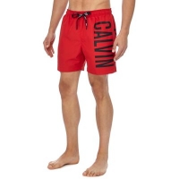 Debenhams  Calvin Klein - Red logo print swim shorts