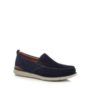 Clarks - Blue suede Edgewood Step slip on shoes