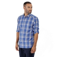 Debenhams  Regatta - Blue Mindano long sleeved shirt