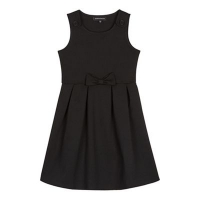 Debenhams  Debenhams - Girls black bow applique pinafore dress