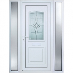 Wickes Medway 2 Sidelight Pre-hung Upvc Door 2085 x 1520mm L £679.00