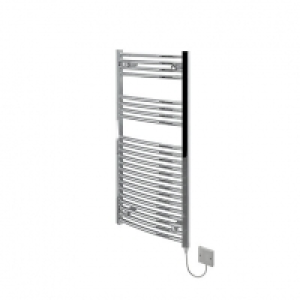 Kudox Curved Electric Towel Radiator - Chrome 500 x 1100 mm £129.99