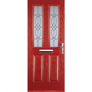 Euramax 2 Panel 2 Square Red Left Hand Composite Door 840mm  £699.99