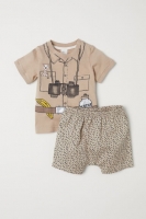 HM   Cotton T-shirt and shorts
