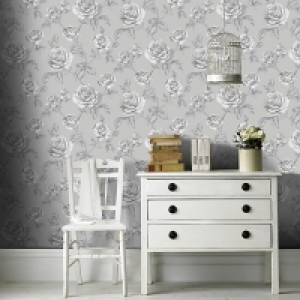 Graham & Brown Boutique Countess Silver Decorative Wallpaper &pound;21.99