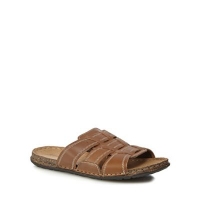 Debenhams  Mantaray - Tan leather Lagos 3 slip-on sandals