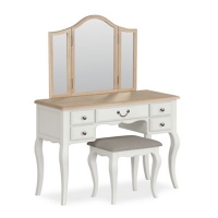 Debenhams  Corndell - Off white Ascot dressing table, mirror and stoo