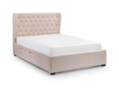 Debenhams  Debenhams - Cream upholstered Geneva bed frame with Delux