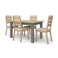 Debenhams  Corndell - Light grey Marlow dining table and 4 chairs set