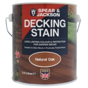 Spear & Jackson Decking Stain 2.5L - Natural Oak £3.00