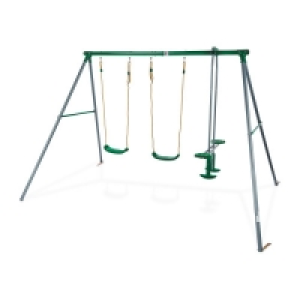 Plum Double Swing With Glider