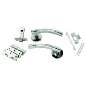Wickes Sydney Round Rose Latch Handle Set