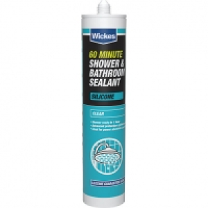 Wickes  Wickes 60 Minute Shower & Bathroom Sealant - Clear 310ml