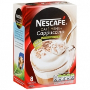 NESCAFE CAPPUCCINO UNSWEETENED 8 SACHETS £1.69
