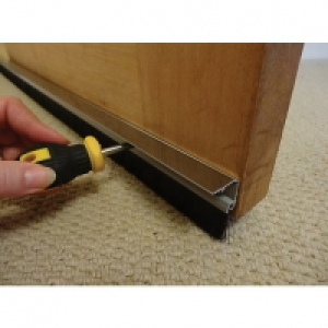 Wickes Concealed Fixing Door Brush Draught Exlcuder Chrome E £9.99