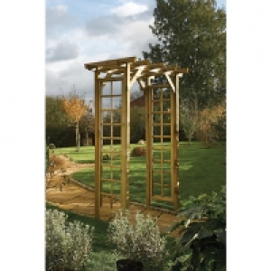 Rowlinson Wooden Square Trellis Garden Arch - 1500 x 900 mm £139.99