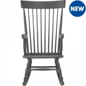 Slat Rocking Chair Grey 113cm