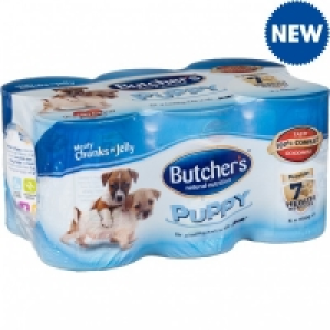 Butchers Chunks in Jelly Puppy 6x400g