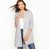 Debenhams  The Collection - Grey textured lightweight coat