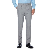 Debenhams  The Collection - White hounds tooth tailored fit pleated tro