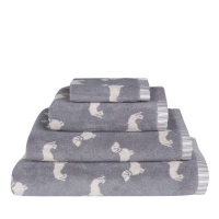 Debenhams  Emily Bond - Grey dachshund print towel