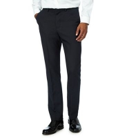 Debenhams  The Collection - Navy flat front tailored fit trousers