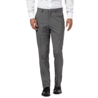Debenhams  The Collection - Grey pindot flat front trousers