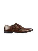 Debenhams  Burton - Brown leather monk shoes