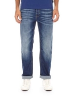 Debenhams  Burton - Washed blue straight fit jeans