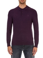 Debenhams  Burton - Embroidered polo shirt in purple