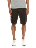 Debenhams  Burton - Belted khaki cargo shorts