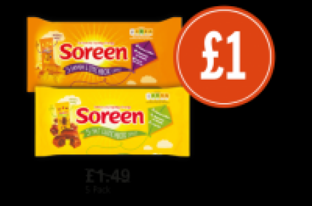 Budgens  BACK TO SCHOOL: Soreen Banana Lunchbox Loaf, Soreen Malt Lun